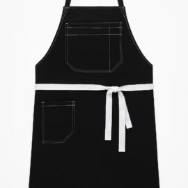 Фартук F001 с контрастной отделочной нитью и контрастным поясом